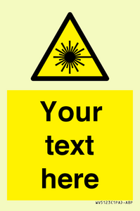 Custom Laser Hazard Sign